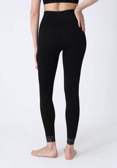 Colant Dama Modelator Lung Cu Dantela,Culoare Negru ,Engros